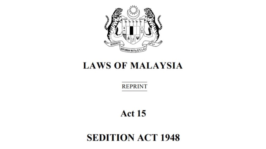 Malaysia Repeal The Sedition Act Article 19